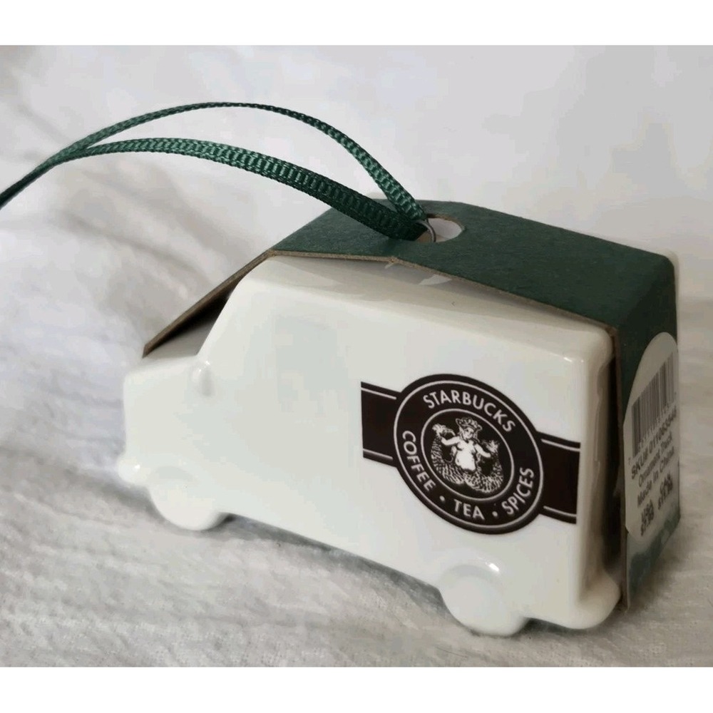 Starbucks 2016 Christmas Hanging Ornament Coffee Delivery Truck  Vintage‎ Logo